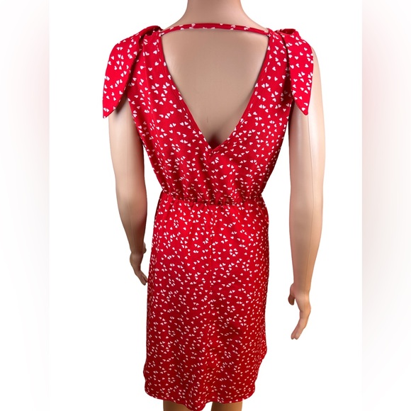 Red Heart Print V-Neck Sleeveless Midi Dress 4XL Shein - Picture 4 of 7
